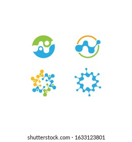 Molecule logo icon illustration vector template