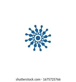 Molecule logo icon illustration vector template