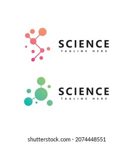 Molecule logo icon template for  science brand identity.  - Shutterstock ID 2074448551