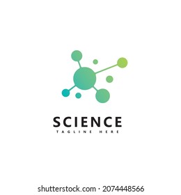 Molecule logo icon template for  science brand identity. 