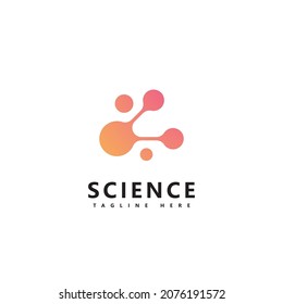 Molecule logo icon template for  science brand identity. 