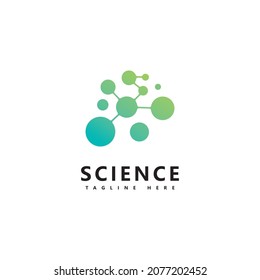 Molecule logo icon template for  science brand identity. 