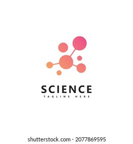 Molecule logo icon template for  science brand identity. 