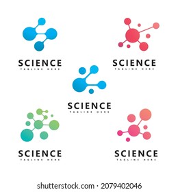 Molecule logo icon template for  science brand identity. 