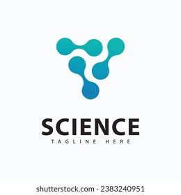 Molecule logo icon template for science brand identity.