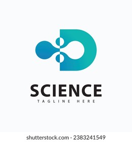 Molecule logo icon template for science brand identity.