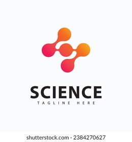 Molecule logo icon template for science brand identity.