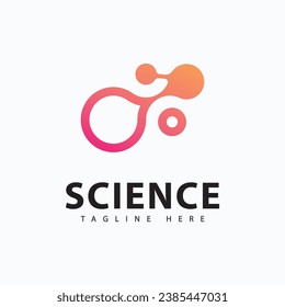 Molecule logo icon template for science brand identity.