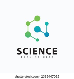 Plantilla de icono del logotipo molécula para la identidad de marca científica.