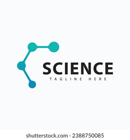 Molecule logo icon template for science brand identity.