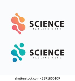 Molecule logo icon template for science brand identity.