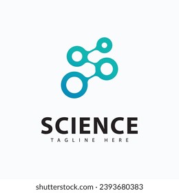 Molecule logo icon template for science brand identity.