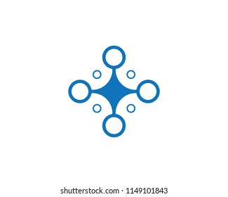 molecule logo icon vector design