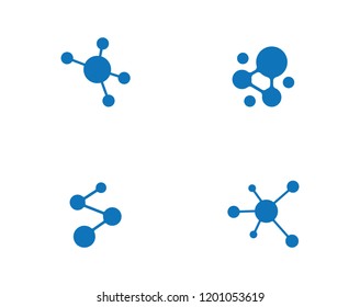 molecule logo icon vector design - Shutterstock ID 1201053619