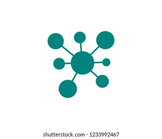 molecule logo icon vector design