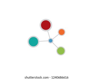 molecule logo icon vector design