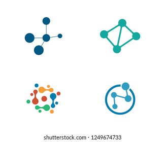 molecule logo icon vector design