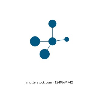 molecule logo icon vector design