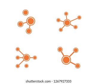 molecule logo icon vector design