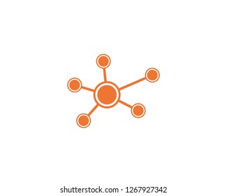 molecule logo icon vector design