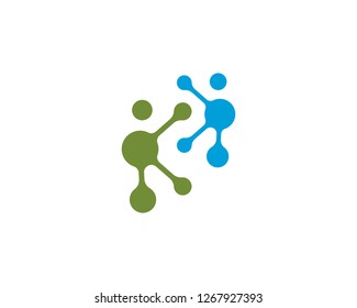 molecule logo icon vector design