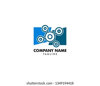 Molecule logo icon vector design
