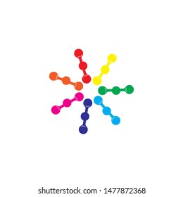 molecule logo icon vector design template