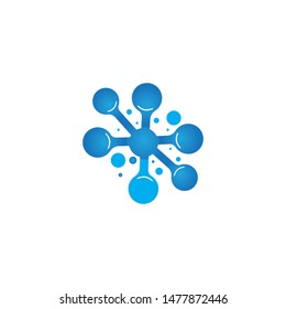 molecule logo icon vector design template