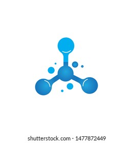 plantilla de diseño vectorial del icono de molécula