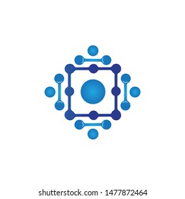 molecule logo icon vector design template