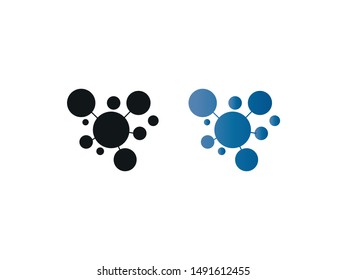 molecule logo icon vector design