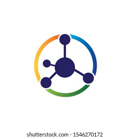 molecule logo icon vector design template