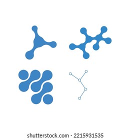 Logo des Moleküls Vektor-Vorlage