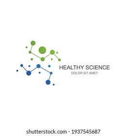 Molecule logo illustration vector template