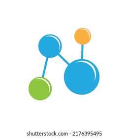 Molecule logo illustration vector template