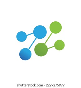 Molecule logo illustration vector template