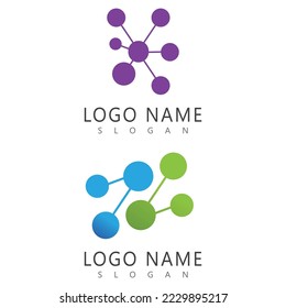 Vektorgrafik-Vorlage für das Logo von Molecule