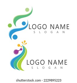 Molecule logo illustration vector template