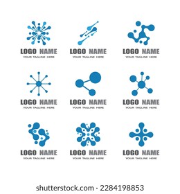Molecule logo illustration vector template