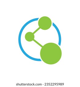 Molecule logo illustration vector template