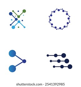 Molecule logo illustration vector template
