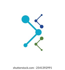 Modelo de vetor de ilustração de logotipo de molécula