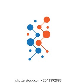 Molécula logo ilustración Vector Plantilla