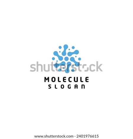 Molecule logo scientific structure DNA molecule chemistry atom luxury vector concept