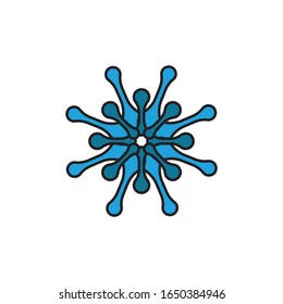 Molecule logo and symbol template vector