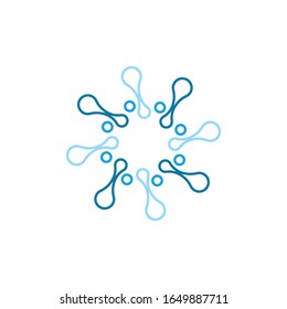 Molecule logo and symbol vector