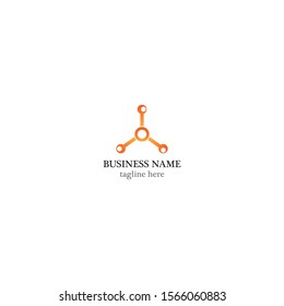 molecule logo template icon design