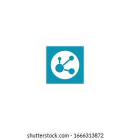 molecule logo template icon design