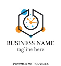Molecule logo template icon design