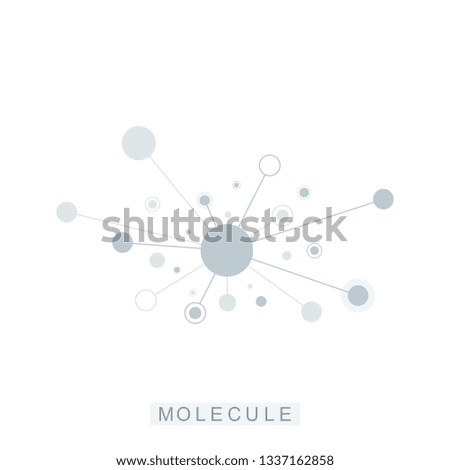 Molecule logo template icon science genetics logotype, DNA helix. Genetic analysis, research biotech code DNA, molecules. Biotechnology genome chromosome. Vector illustration.